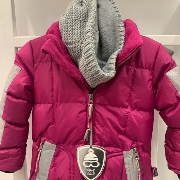 Deux par deux winter jacket pink and grey size 4 - Picture 3 of 6